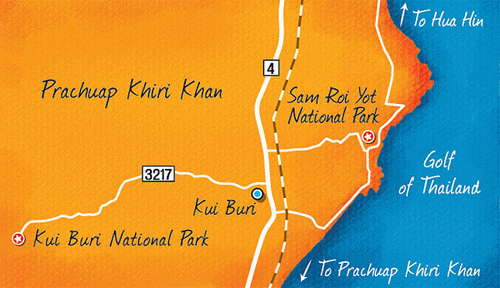 Kui Buri National Park Map
